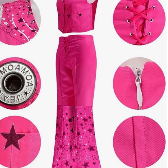 SPMCOEJS Adult Cowgirl Costume Barbie The Movie Adult  Medium - Picture 3 of 6